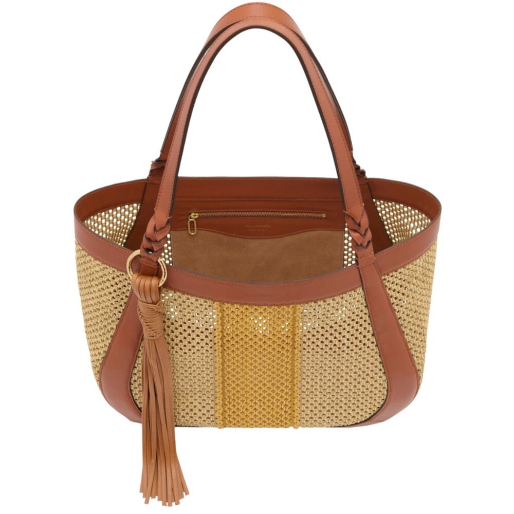 Ulla Johnson Raffia Stripe East-West Tote Bag